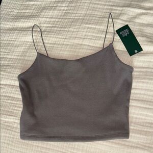 Wild Fable Gray Sleeveless Crop Camisole